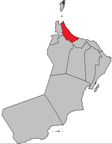 عدد ولايات محافظة شمال الباطنة